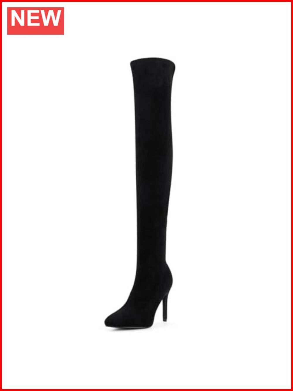 Thigh High Over The Knee Boots Pointed Toe Stiletto Heel Suede